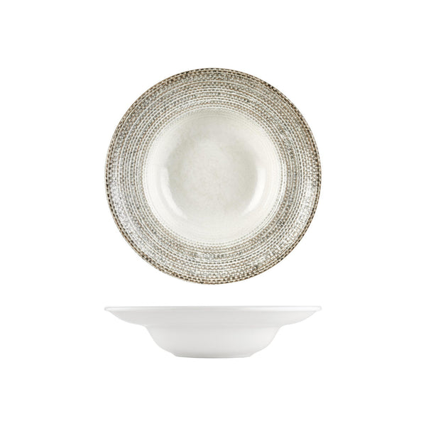Turgla Misis dia.10.75Inch  h:2.5Inch  17 oz. Round Brown Vitrified Deep Plate SKU: T-MSZT27CK-6