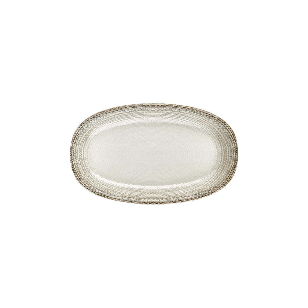 Turgla Misis 11.5Inch  x 7Inch  x h:1.25Inch  Oval Brown Vitrified Platter SKU: T-MSZT29OV-6