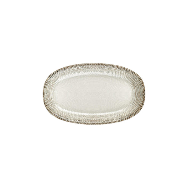 Turgla Misis 11.5Inch  x 7Inch  x h:1.25Inch  Oval Brown Vitrified Platter SKU: T-MSZT29OV-6