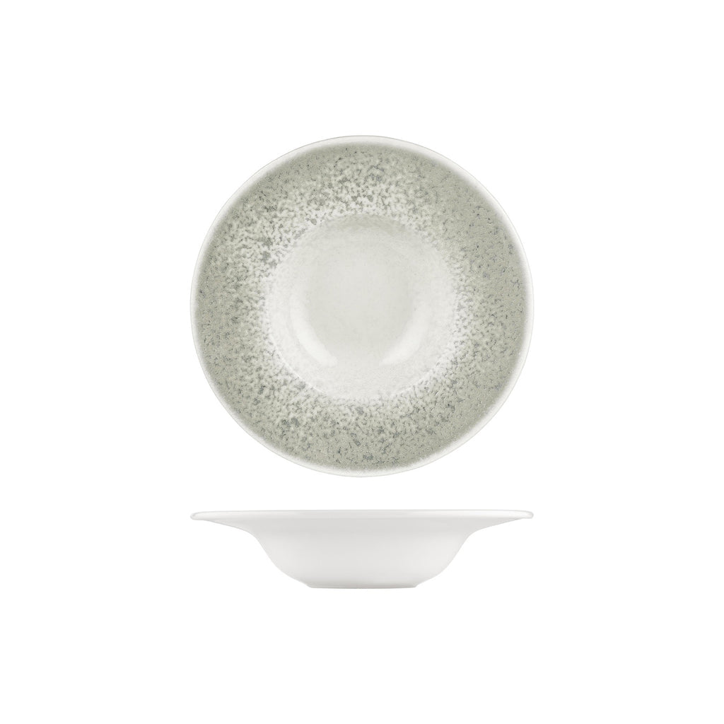 Turgla Natura Ocean dia.9.75Inch  h:2Inch  14 oz. Round Blue Vitrified Deep Plate SKU: T-NMGT25CK-6