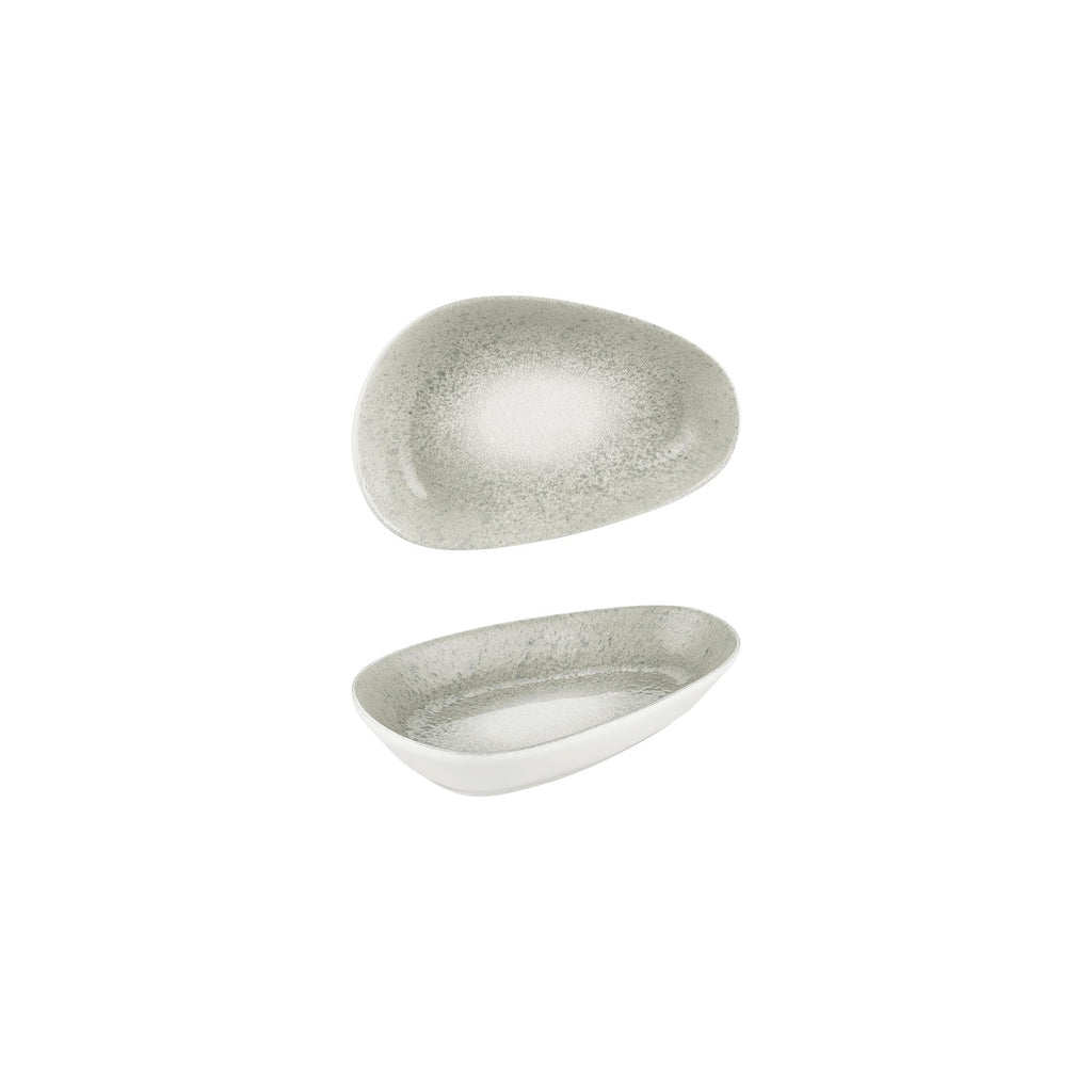 Turgla Natura Ocean 7.5Inch  x 4.75Inch  x h:1.5Inch  Organic Blue Vitrified Platter SKU: T-NMIS19OV-12