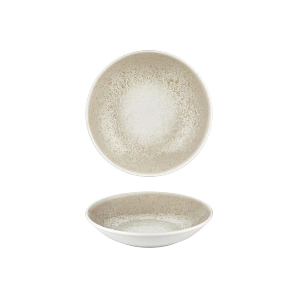 Turgla Natura dia.9Inch  h:1.75Inch  34 oz. Round Brown Vitrified Deep Plate SKU: T-NPFL23CK-6