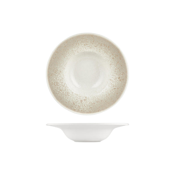 Turgla Natura dia.9.75Inch  h:2Inch  14 oz. Round Brown Vitrified Deep Plate SKU: T-NPGT25CK-6
