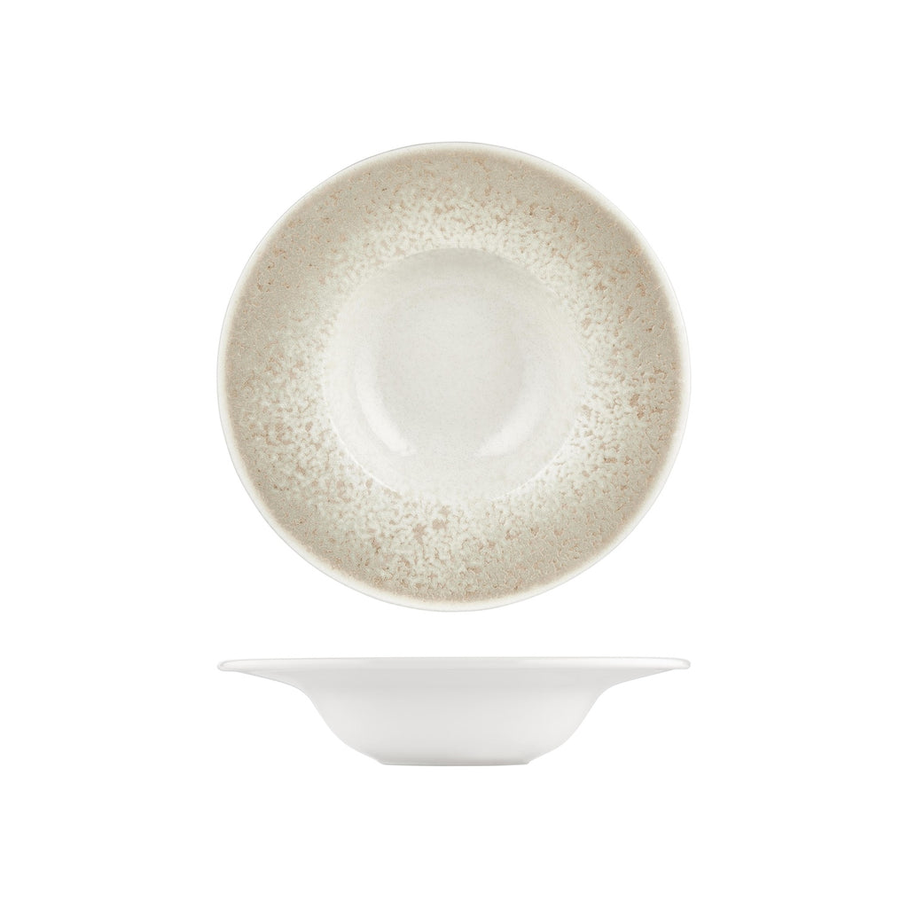 Turgla Natura dia.11Inch  h:2.25Inch  16 oz. Round Brown Vitrified Deep Plate SKU: T-NPGT28CK-6