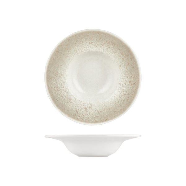 Turgla Natura dia.11Inch  h:2.25Inch  16 oz. Round Brown Vitrified Deep Plate SKU: T-NPGT28CK-6