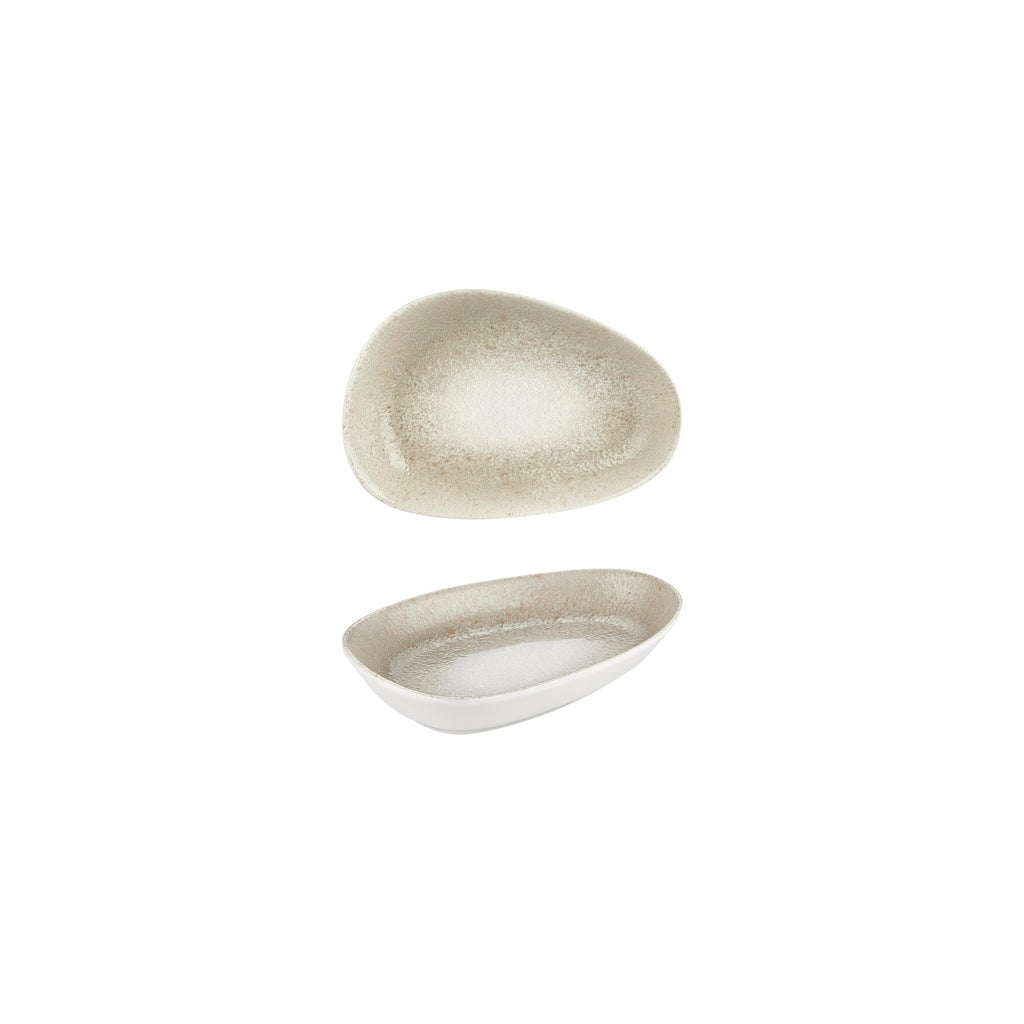 Turgla Natura 6.25Inch  x 4Inch  x h:1.25Inch  Organic Brown Vitrified Platter SKU: T-NPIS16OV-12
