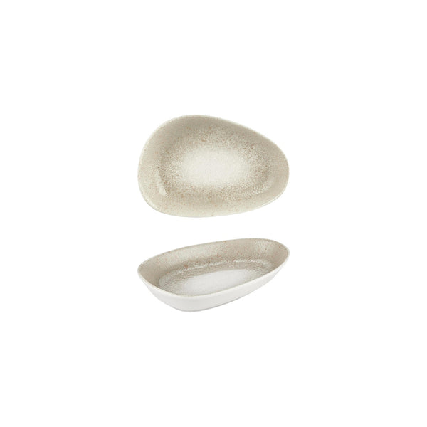 Turgla Natura 7.5Inch  x 4.75Inch  x h:1.5Inch  Organic Brown Vitrified Platter SKU: T-NPIS19OV-12