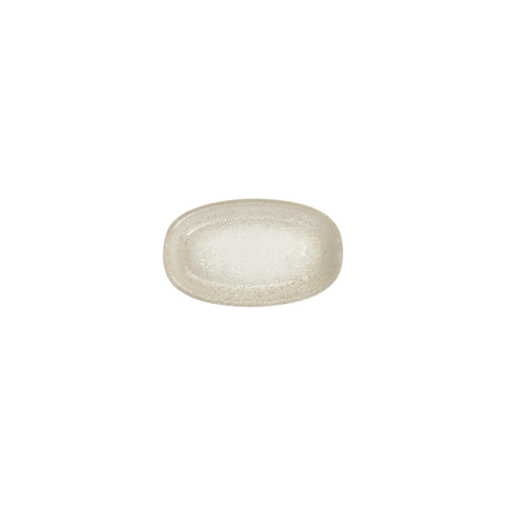 Turgla Natura 7.5Inch  x 4.25Inch  x h:1Inch  Oval Brown Vitrified Platter SKU: T-NPZT19OV-12