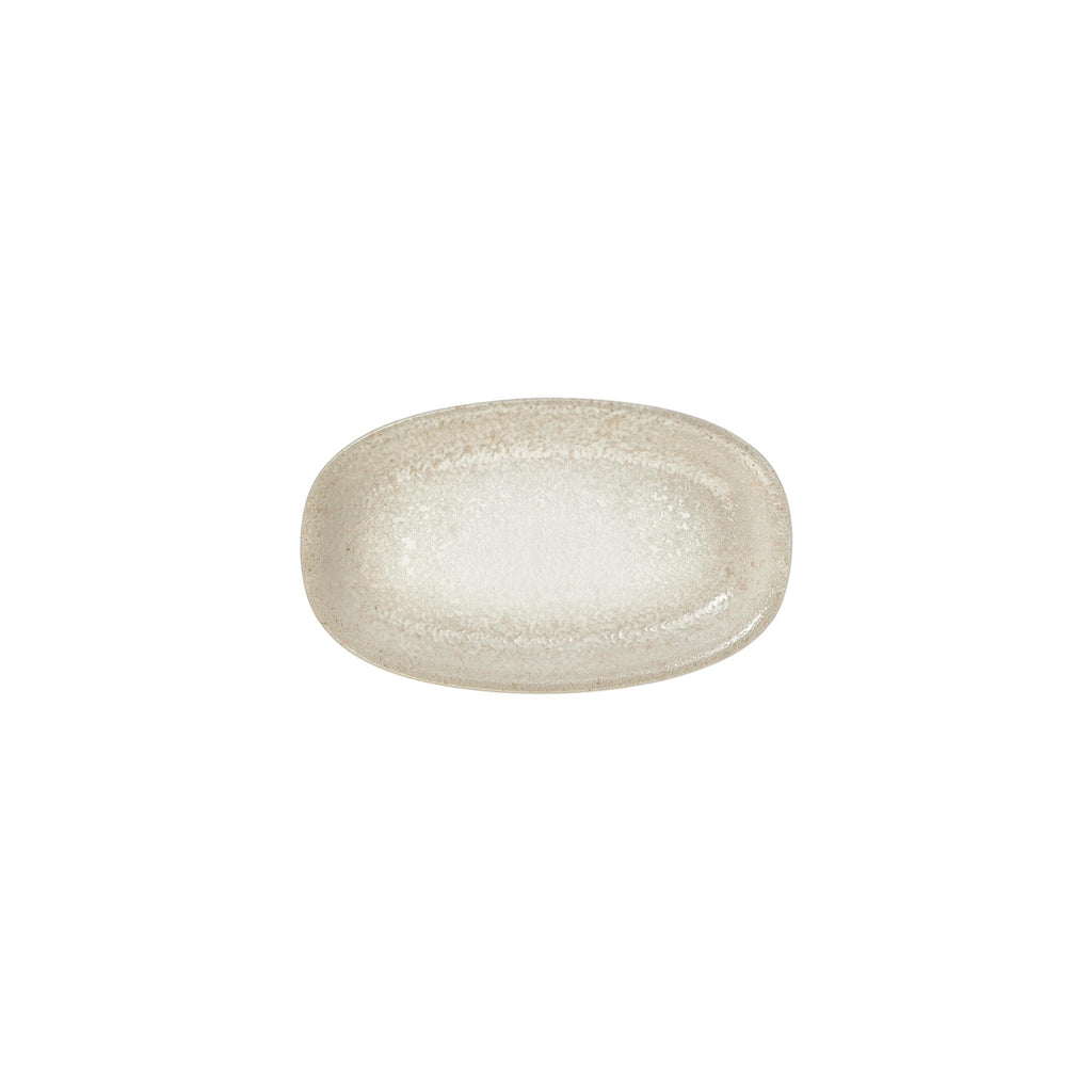 Turgla Natura 9.5Inch  x 5.75Inch  x h:1Inch  Oval Brown Vitrified Platter SKU: T-NPZT24OV-12