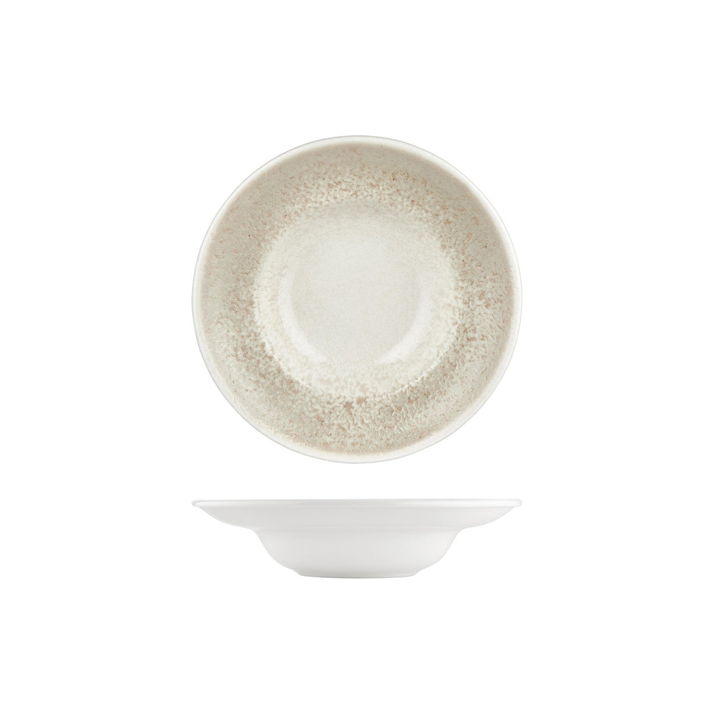 Turgla Natura dia.9.75Inch  h:2.25Inch  14 oz. Round Brown Vitrified Deep Plate SKU: T-NPZT25CK-6