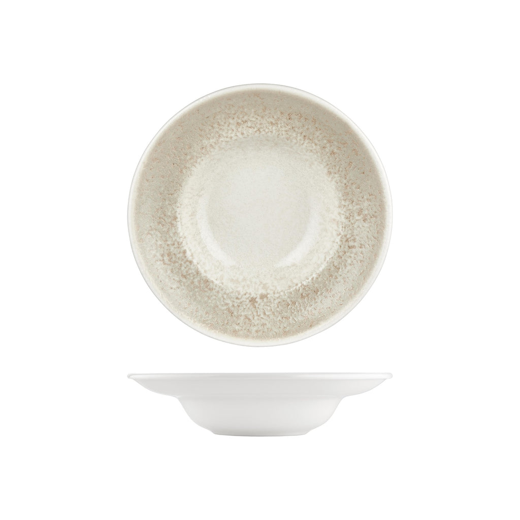 Turgla Natura dia.10.75Inch  h:2.5Inch  17 oz. Round Brown Vitrified Deep Plate SKU: T-NPZT27CK-6