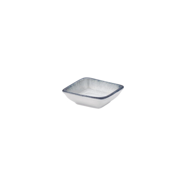 Turgla Occhio 4Inch  x 3.5Inch  x h:0.5Inch  2 oz. Square Blue Vitrified Bowl SKU: T-OHAR13KS-24