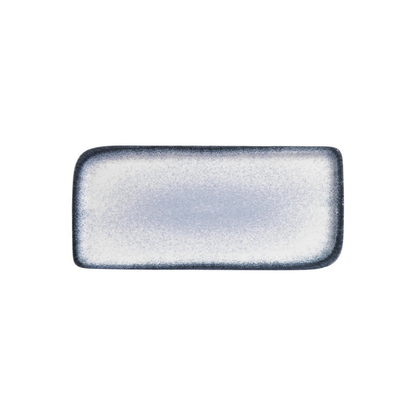 Turgla Occhio 13.75Inch  x 8.25Inch  x h:0Inch  Rectangular Blue Vitrified Platter SKU: T-OHAR40DT-6
