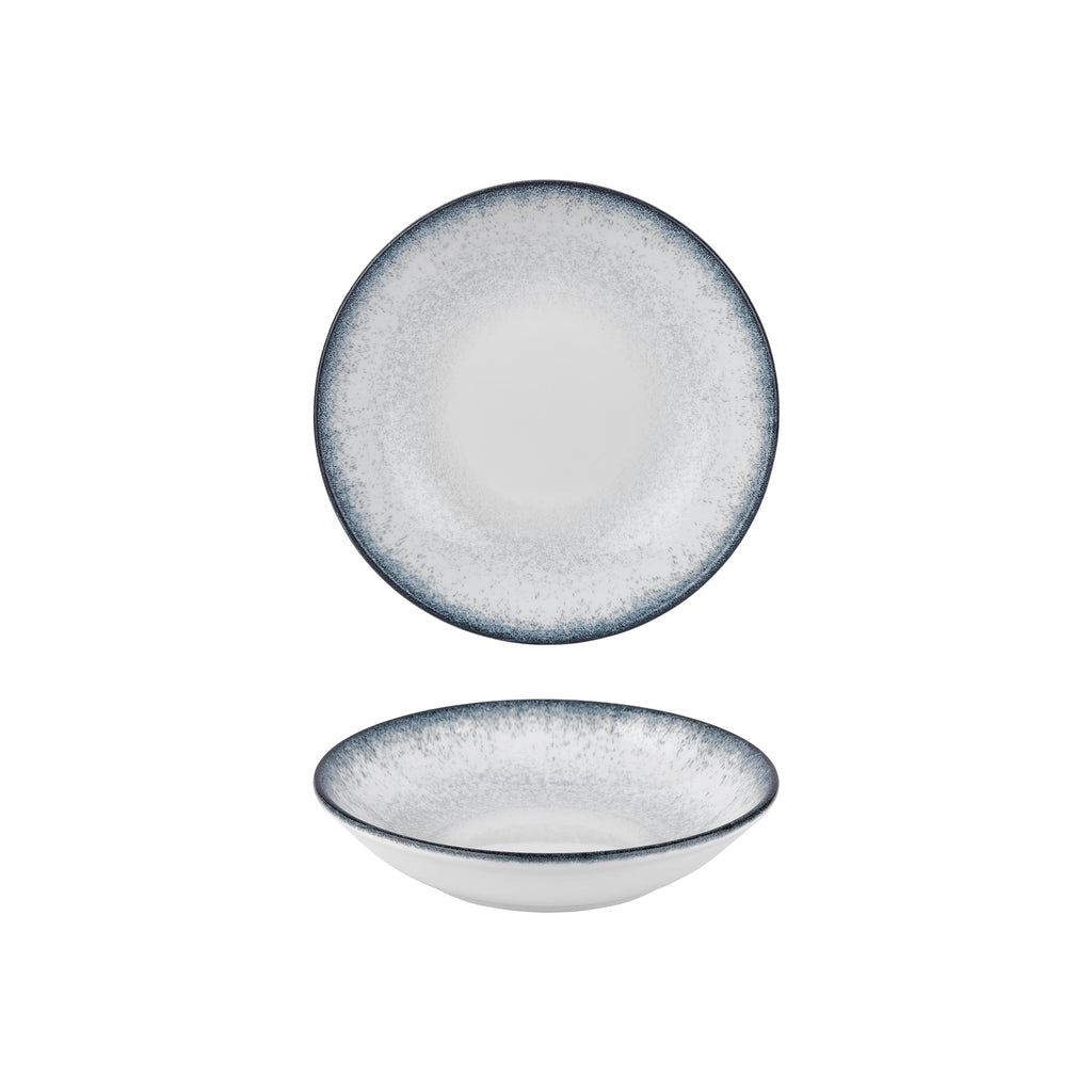 Turgla Occhio dia.9Inch  h:1.75Inch  34 oz. Round Blue Vitrified Deep Plate SKU: T-OHFL23CK-6