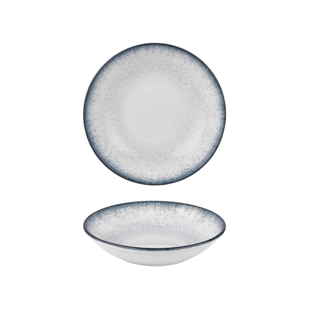 Turgla Occhio dia.9.75Inch  h:2Inch  44 oz. Round Blue Vitrified Deep Plate SKU: T-OHFL25CK-6