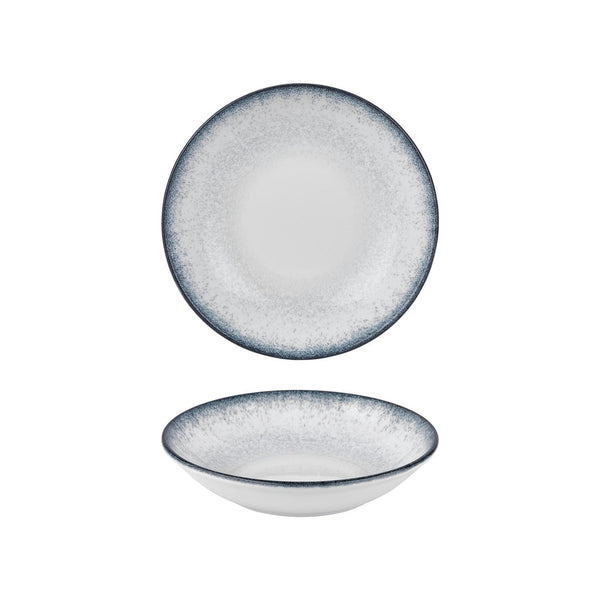 Turgla Occhio dia.9.75Inch  h:2Inch  44 oz. Round Blue Vitrified Deep Plate SKU: T-OHFL25CK-6