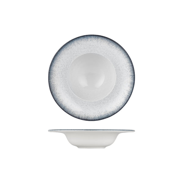 Turgla Occhio dia.9.75Inch  h:2Inch  14 oz. Round Blue Vitrified Deep Plate SKU: T-OHGT25CK-6