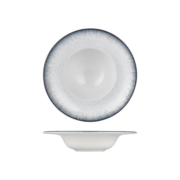 Turgla Occhio dia.11Inch  h:2.25Inch  16 oz. Round Blue Vitrified Deep Plate SKU: T-OHGT28CK-6