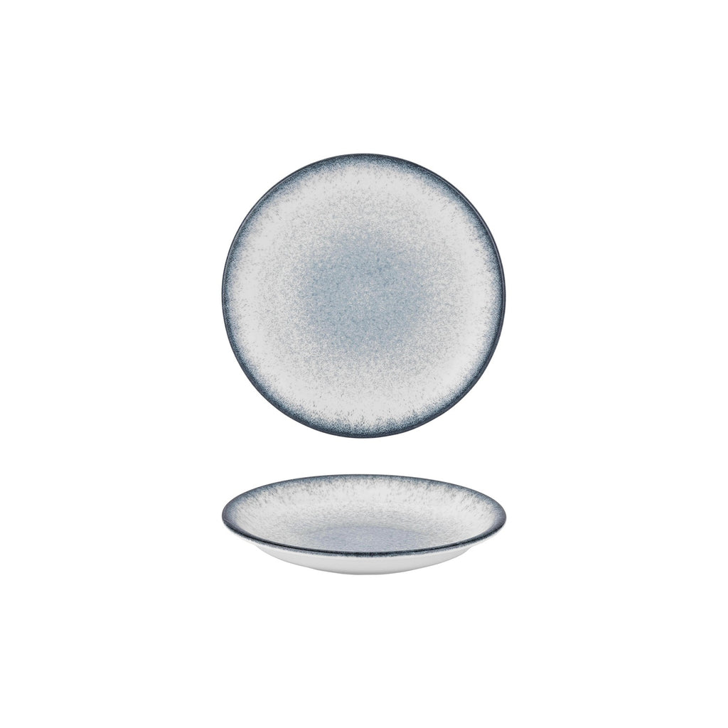 Turgla Occhio dia.8.25Inch  h:0Inch  17 oz. Round Blue Vitrified Deep Plate SKU: T-OHZT21CK-12