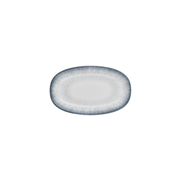 Turgla Occhio 9.5Inch  x 5.75Inch  x h:1Inch  Oval Blue Vitrified Platter SKU: T-OHZT24OV-12