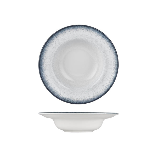 Turgla Occhio dia.10.75Inch  h:2.5Inch  17 oz. Round Blue Vitrified Deep Plate SKU: T-OHZT27CK-6