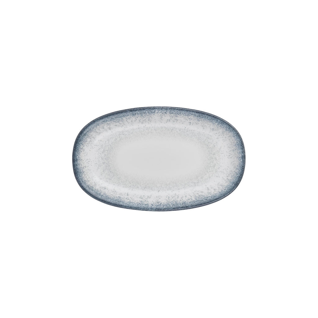 Turgla Occhio 11.5Inch  x 7Inch  x h:1.25Inch  Oval Blue Vitrified Platter SKU: T-OHZT29OV-6