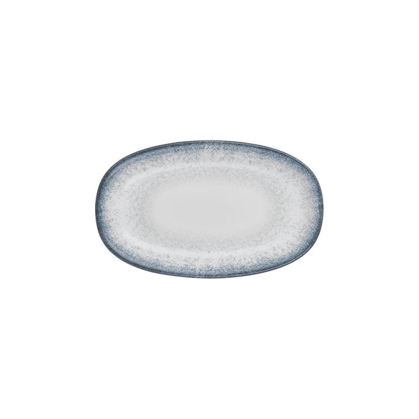 Turgla Occhio 11.5Inch  x 7Inch  x h:1.25Inch  Oval Blue Vitrified Platter SKU: T-OHZT29OV-6