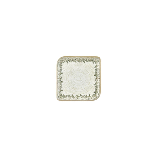 Turgla Oliva 6Inch  x 6Inch  Square Green Vitrified Plate SKU: T-OLVAR20KR-12