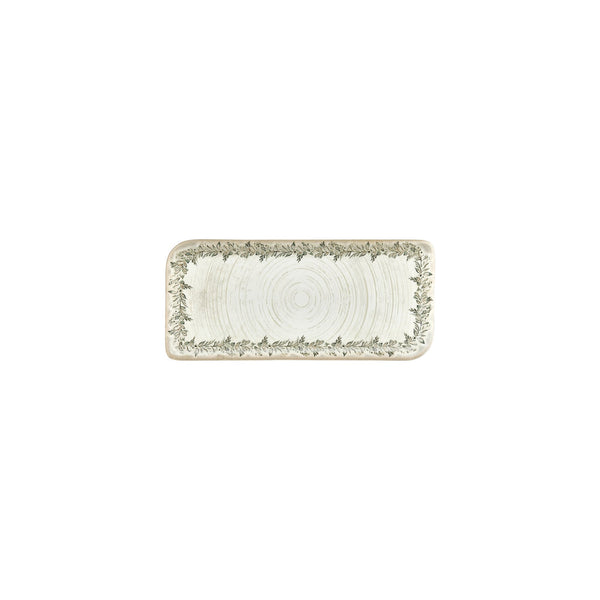 Turgla Oliva 9.5Inch  x 6Inch  Rectangular Green Vitrified Plate SKU: T-OLVAR28DT-12