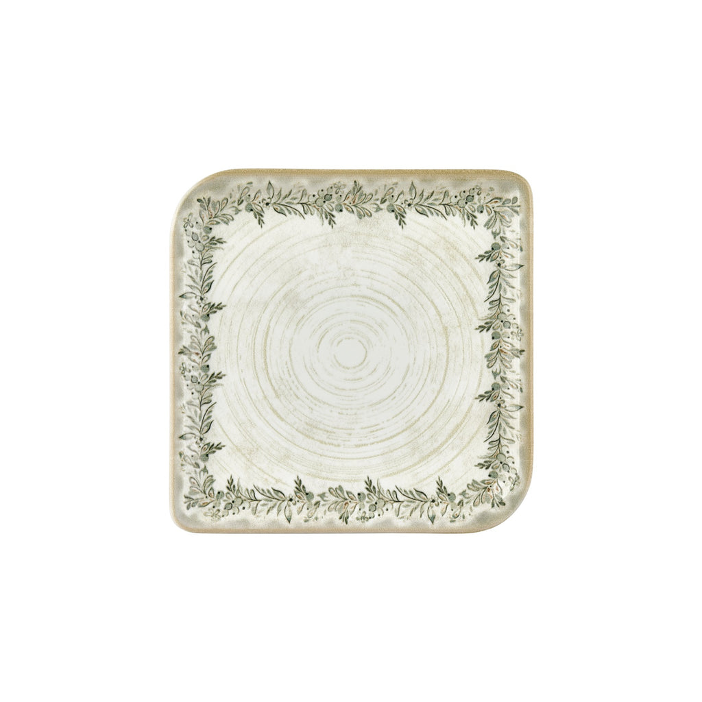 Turgla Oliva 11Inch  x 11Inch  Square Green Vitrified Plate SKU: T-OLVAR38KR-6