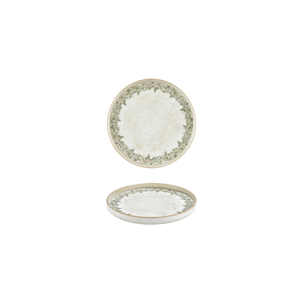 Turgla Oliva dia.6.25Inch  Round Green Vitrified Plate SKU: T-OLVHL16RD-6