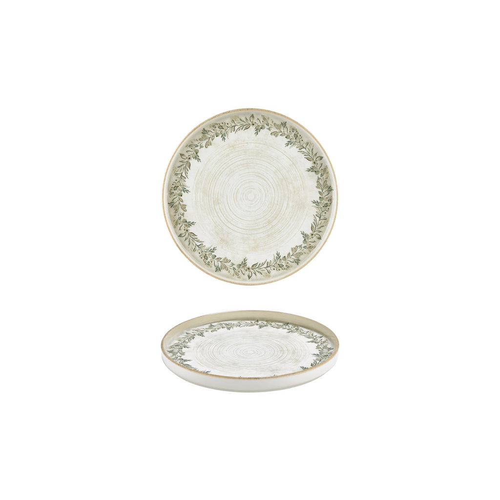 Turgla Oliva dia.7.5Inch  Round Green Vitrified Plate SKU: T-OLVHL19RD-6