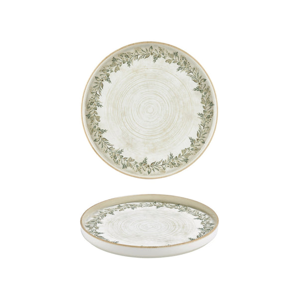 Turgla Oliva dia.9.75Inch  Round Green Vitrified Plate SKU: T-OLVHL25RD-6