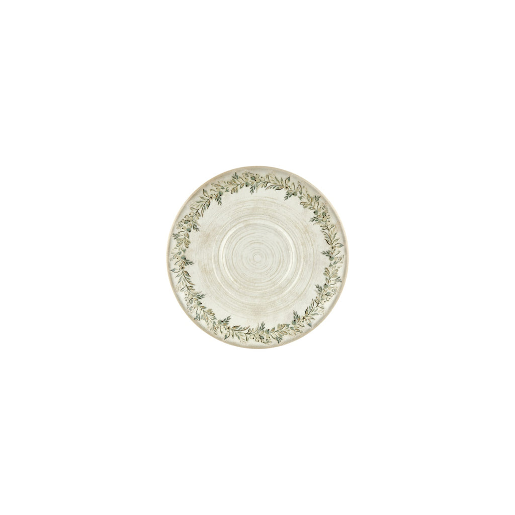 Turgla Oliva dia.7.5Inch  Round Green Vitrified Saucer SKU: T-OLVZT19KNS-12
