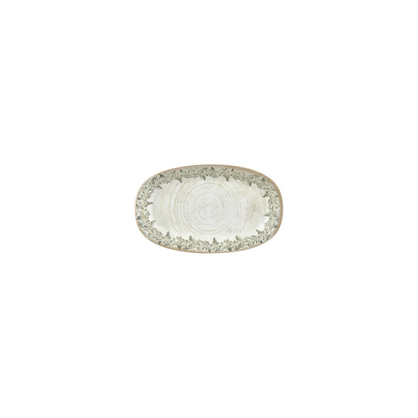 Turgla Oliva 7.5Inch  x 4.25Inch  x h:1Inch  Oval Green Vitrified Platter SKU: T-OLVZT19OV-12