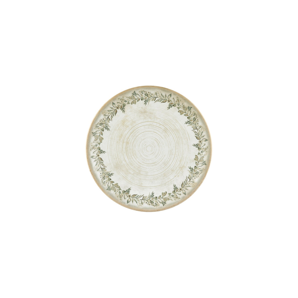Turgla Oliva dia.9Inch  Round Green Vitrified Plate SKU: T-OLVZT23DZ-12