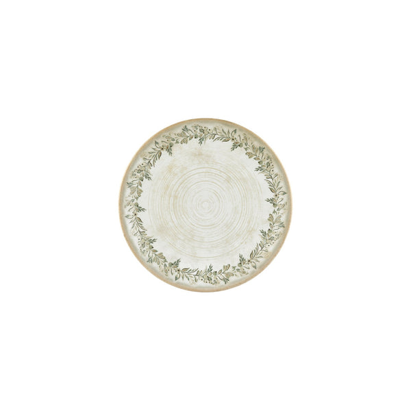 Turgla Oliva dia.9Inch  Round Green Vitrified Plate SKU: T-OLVZT23DZ-12