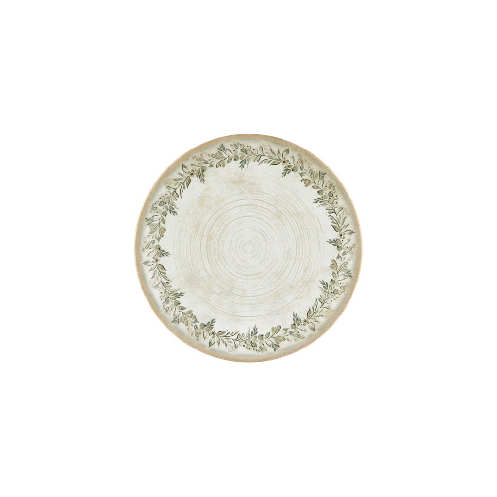 Turgla Oliva dia.9.75Inch  Round Green Vitrified Plate SKU: T-OLVZT25DZ-12