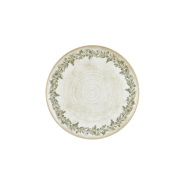 Turgla Oliva dia.10.75Inch  Round Green Vitrified Plate SKU: T-OLVZT27DZ-12