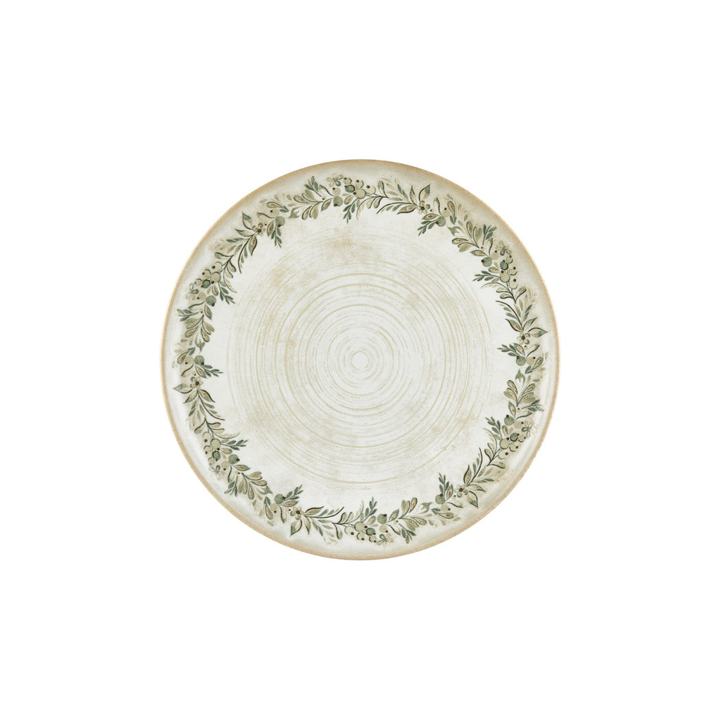 Turgla Oliva dia.11.75Inch  Round Green Vitrified Plate SKU: T-OLVZT30DZ-6