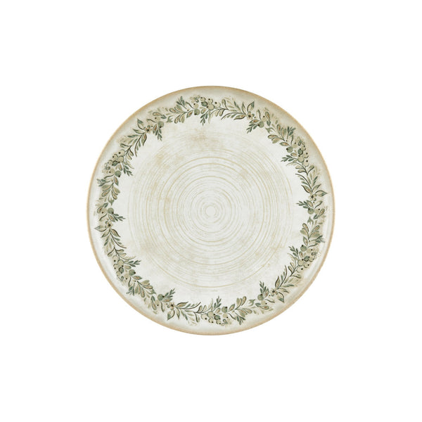 Turgla Oliva dia.12.5Inch  x 12.5Inch  Round Green Vitrified Pizza Plate SKU: T-OLVZT32PZT-6