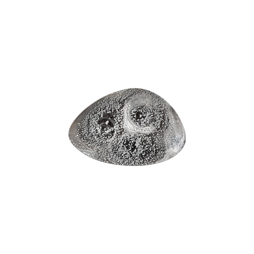 Turgla Island Onix 9.75Inch  x 6.75Inch  x h:0Inch  Organic Gray Vitrified Saucer SKU: T-ONZT01STB-12