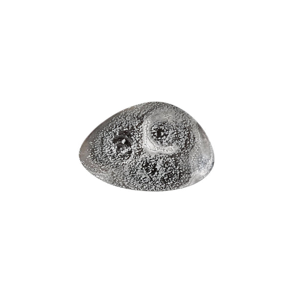 Turgla Island Onix 9.75Inch  x 6.75Inch  x h:0Inch  Organic Gray Vitrified Saucer SKU: T-ONZT01STB-12