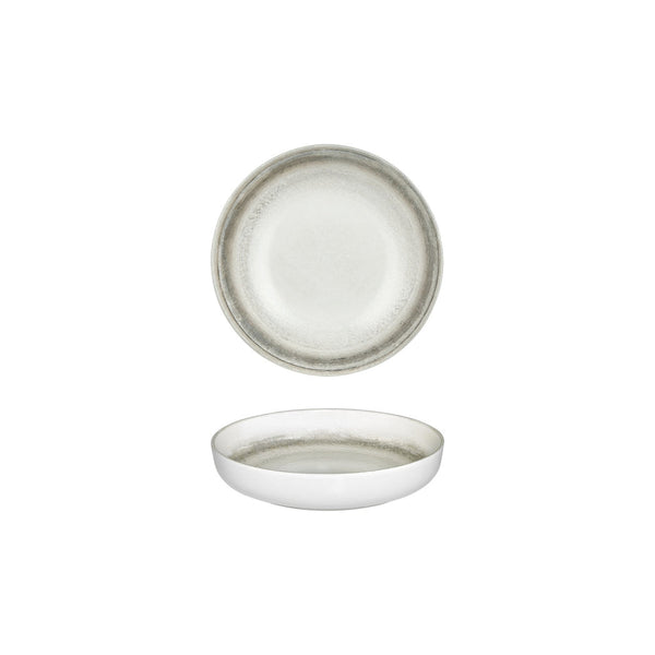 Turgla Ephyra dia.7.5Inch  h:1.5Inch  24 oz. Round Gray Vitrified Deep Plate SKU: T-REPHCP19CK-6