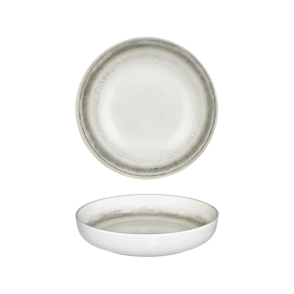Turgla Ephyra dia.10.25Inch  h:2Inch  59 oz. Round Gray Vitrified Deep Plate SKU: T-REPHCP26CK-6