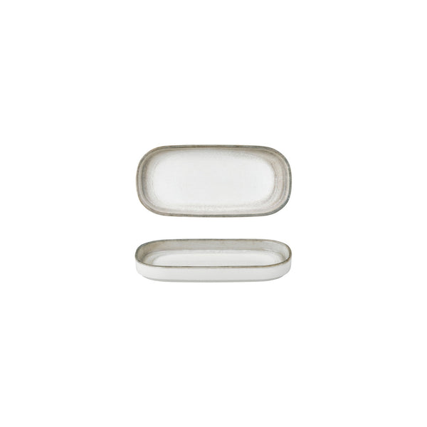 Turgla Ephyra 7.75Inch  x 3.75Inch  x h:1Inch  Oval Gray Vitrified Platter SKU: T-REPHHL205OV-12