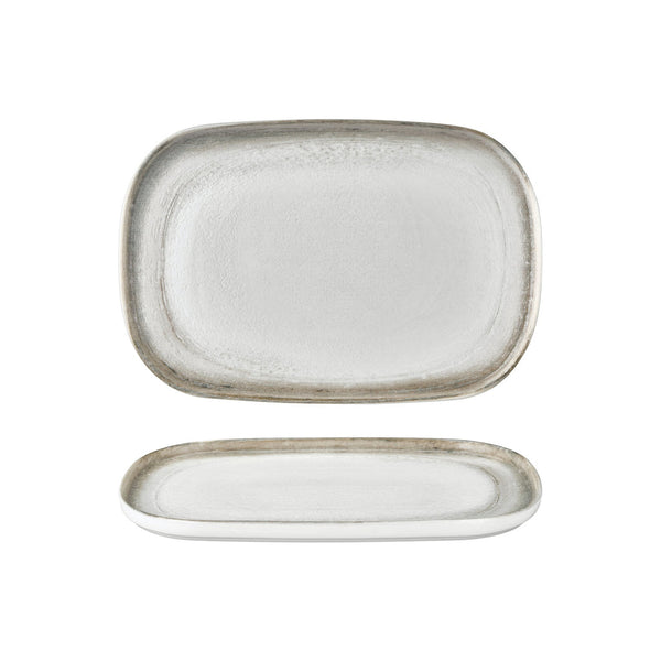 Turgla Ephyra 13.5Inch  x 9Inch  x h:0.75Inch  Oval Gray Vitrified Platter SKU: T-REPHHL34OV-6
