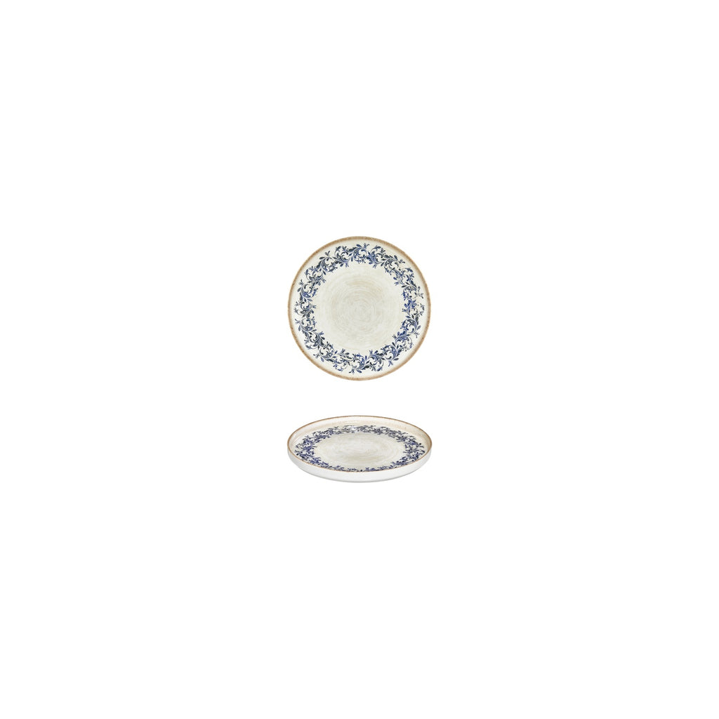 Turgla Kario dia.4.25Inch  h:1Inch  Round Blue Vitrified Deep Plate SKU: T-RKRAHL11CK-24