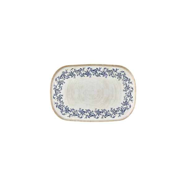 Turgla Kario 13.5Inch  x 9Inch  x h:0.75Inch  Oval Blue Vitrified Platter SKU: T-RKRAHL34OV-6