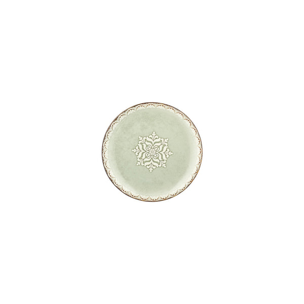 Turgla Rome dia.6.75Inch  Round Green Vitrified Plate SKU: T-RMZT17DZ-12